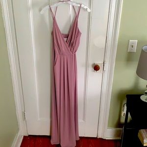 Rose Quartz Long Wrap Dress